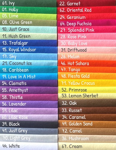 Wool mix craft felt - mix,