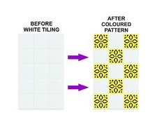 Mosaic floral stickers - mosaic,