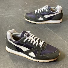 Vintage 1993 PUMA Trinomic Runners UK8.5 US9.5 Grey White Sneakers 1990s 90s