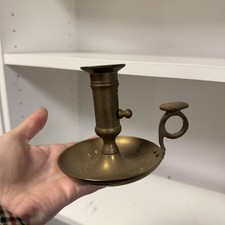 Antique brass chamber candle - antique,