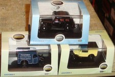 WOLSELEY POLICE CAR, PICKFORDS TRICYCLE VAN & AUSTIN 7 -  1:76 - OXFORD DIE-CAST