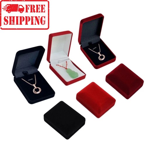 Velvet necklace box pendant - necklace,
