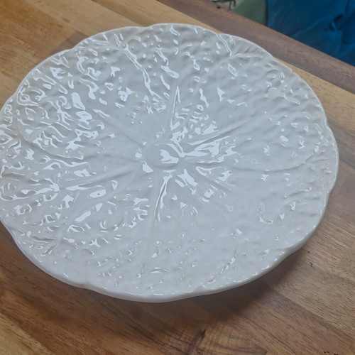 White ceramic cabbage - white,
