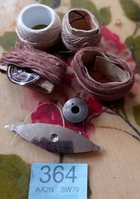 Tatting Shuttle and Bobbin and Vintage Yarn