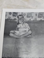 Vintage Snapshot Boy Pointing