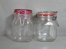 Ravenhead Kilner & Bormioli Rocco Fido Italy Pair of Small 1L Glass Storage Jars