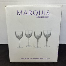 Marquis by Waterford Brookside Wine Glasses Set of 4 Made in Germany Clear