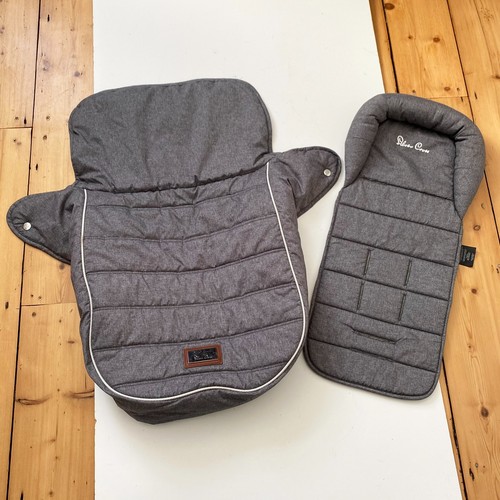 Silver cross footmuff seat - cross, &