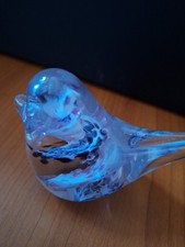 Art Glass Bird Figurine Blue