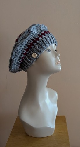 Hand crocheted beret - hand,