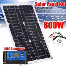 800W Solar Panel Kit Battery Charger 100A Controller RV Trailer Camper Van Boat