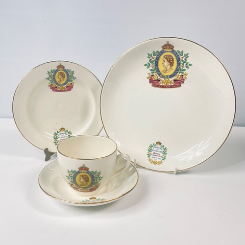 Teacup saucer two plates - teacup,