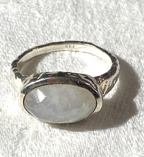 silver 925 faceted moonstone