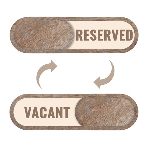 Engaged vacant door sign - vacant,