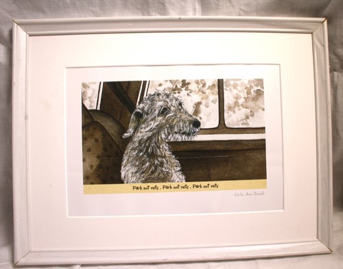 Dog print titled car by - dog, "car"