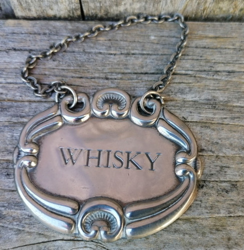 Antique silver plated whisky - antique,