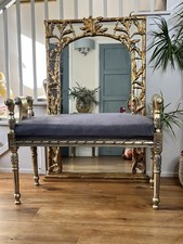 Vintage French Louis Style Duet Seat/piano Bench / bench/small Chaise Long