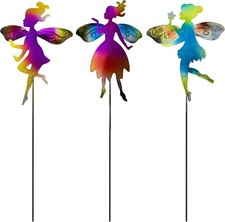 3pc Fairy Metal Garden Stake 63cm Garden Ornaments Patio Outdoor Yard Lawn Decor