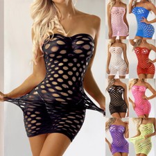 Women Dress Fishnet See