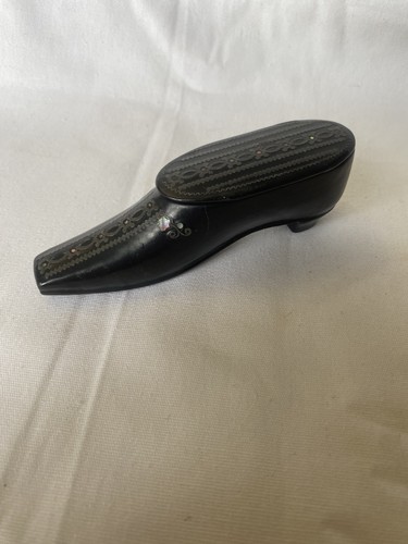 Antique shoe snuff box - antique,