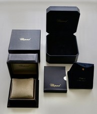 2 Genuine Chopard Boxes + Pouch + Certificate for Diamond Earrings.