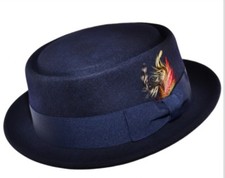 Superb Quality 100% Wool Felt Crushable Pork Pie Hat -Hand Made 4 Colour 4 Sizes