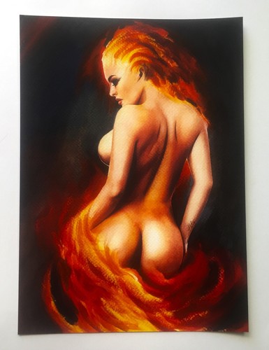 Nude female original painting - nude,