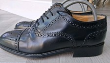 John White Black Leather Men's