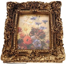 Resin Photo Frame Vintage Painting Frames Old Picture Antique Brass Hanging