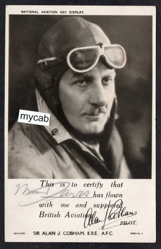 Postcard sir alan - j, cobham