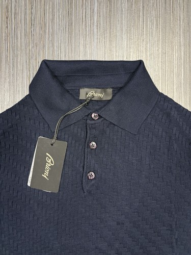 Brioni men shirt dark - shirt, blue