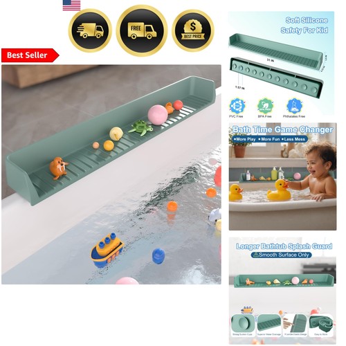 Bath splash guard - silicone, tub
