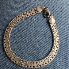 Vintage Silver Men's or Women's Chain Bracelet No Hallmark 