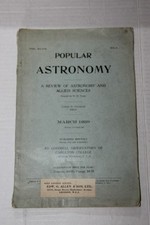 Popular Astronomy March 1939 Goodsell Observatory Carleton College Minnesota