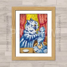 Louis Wain print: Cat with her