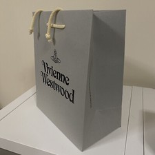 Genuine Vivienne Westwood Grey Gift Small Paper Bag 23x28x13cm