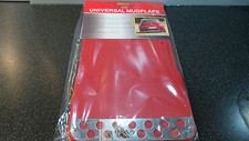 Pair of Red Race/Racing Rally Car Performance Universal Mudflaps/Mud Flaps