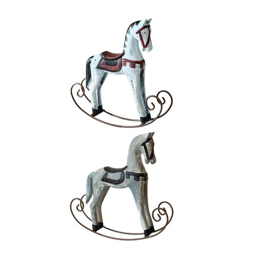 Wooden rocking horse statues - rocking,