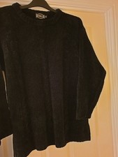 LADIES BLACK CHENILLE JUMPER