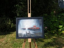 JOHN BAMPFIELD - oil on canvas of a Military Battle  46 x 36cm