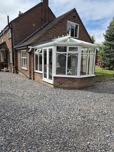 Conservatory white upvc with - conservatory,