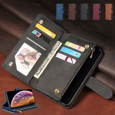 Retro Leather Zipper Card