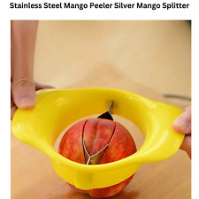 Stainless Steel Mango Peeler Silver Mango Splitter Slicer Fruit Cutter Home
