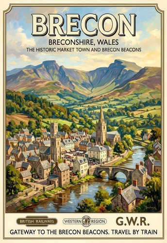 British travel poster print - british,