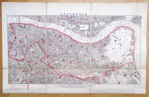 Original antique map c1895 - antique,