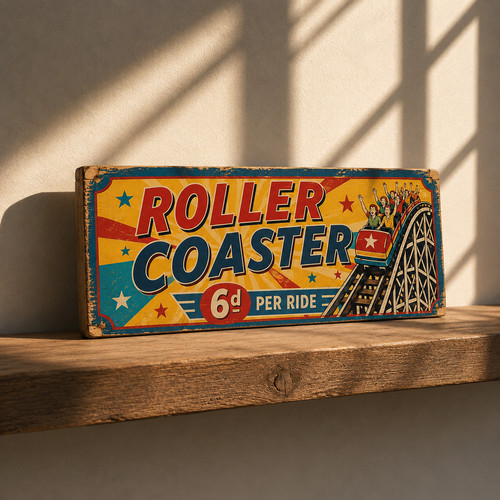 Roller coaster sign - coaster,