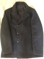 Saint James Pure Wool Reefer Jacket, Men's L, Navy Blue