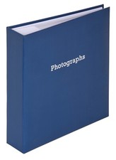 Slip In Photo Album Hold 200 6 x 4 Photos (10x15cm) Photographs Memo Area Blue