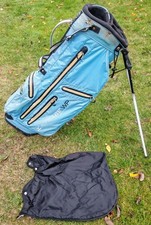 Mizuno Aerolite Waterproof Blue/Black/White Stand Bag + Raincover (SEE DETAILS)
