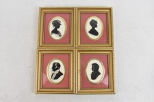 Vintage PennyFarthing Galleries Shadow Portraits By Enid Elliott Linder X4